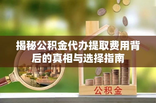 涧西揭秘公积金代办提取费用背后的真相与选择指南