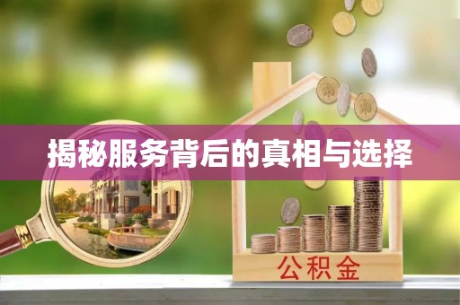 涧西揭秘服务背后的真相与选择