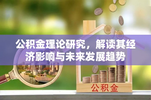 涧西公积金理论研究，解读其经济影响与未来发展趋势
